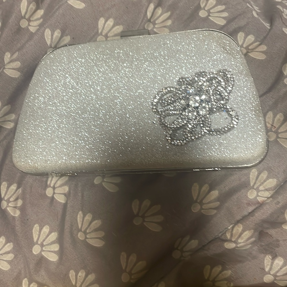 Silver hand bag
